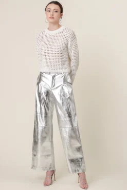 Line & Dot ADDY CROCHET SWEATER- Knits