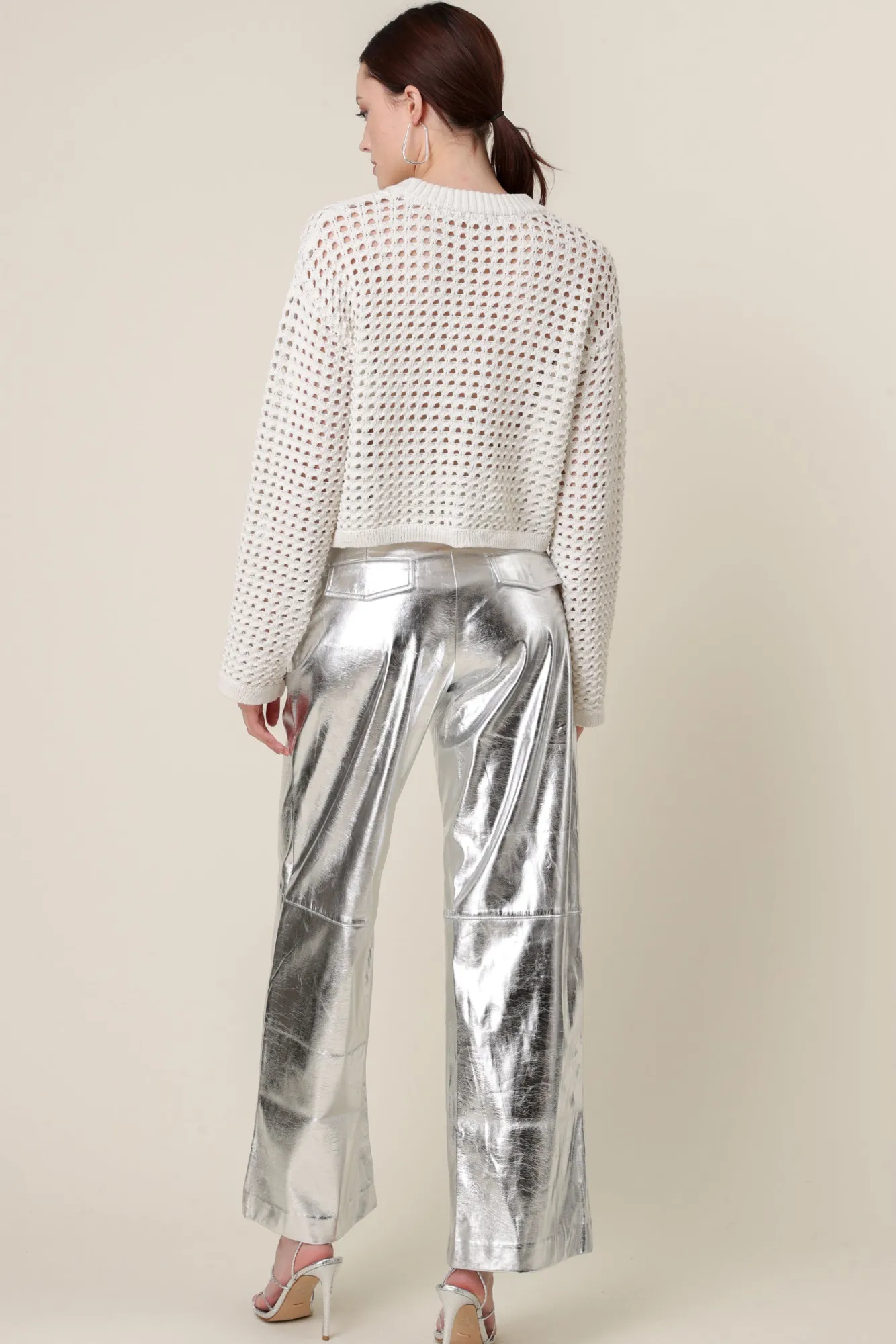 Line & Dot ADDY CROCHET SWEATER- Knits