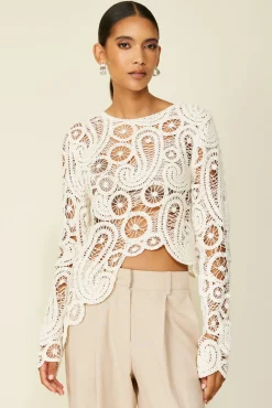 Line & Dot BAJA CROCHET TOP- Tops