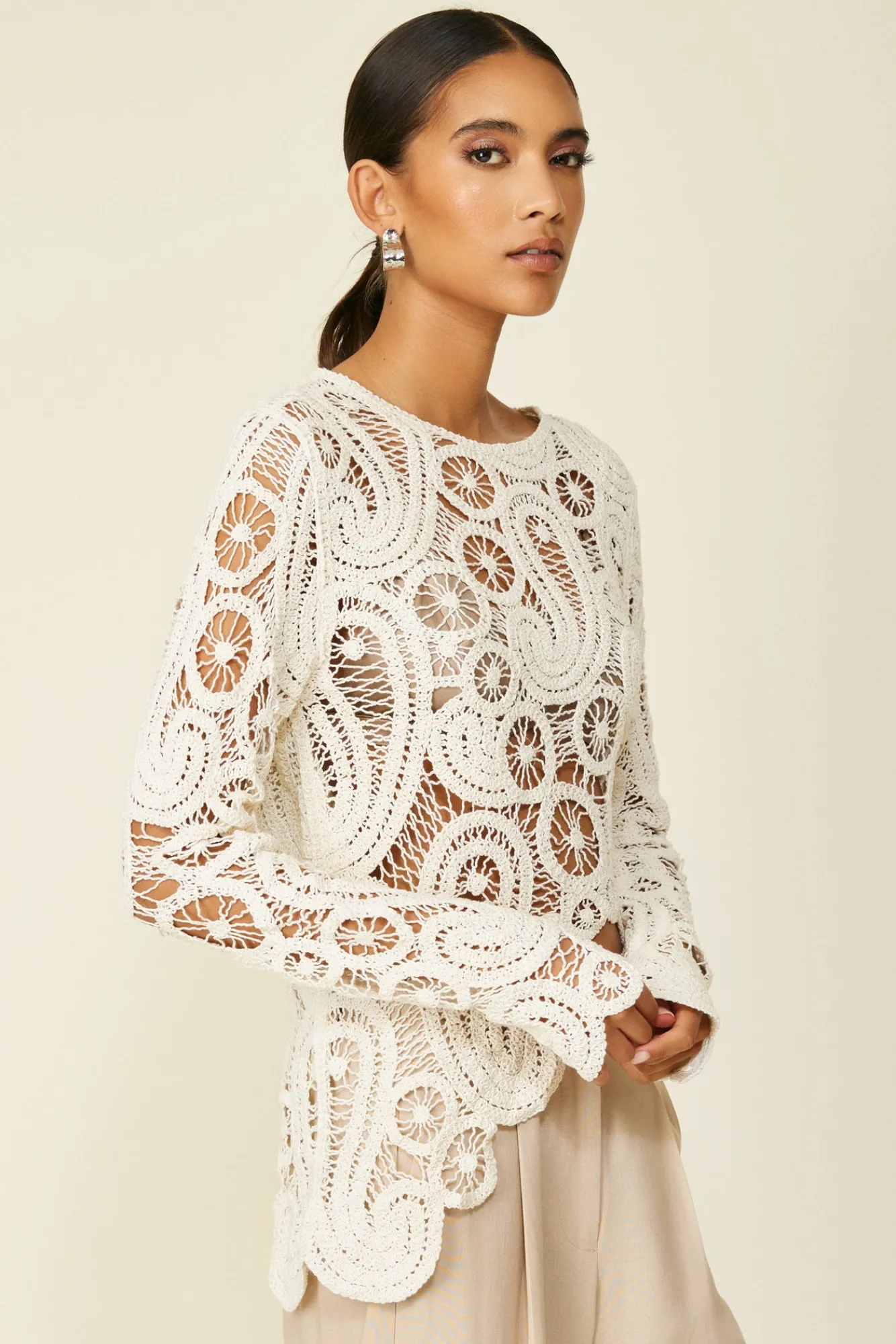 Line & Dot BAJA CROCHET TOP- Tops