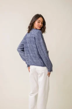 Line & Dot BONNY FRINGE CARDIGAN- Outerwear