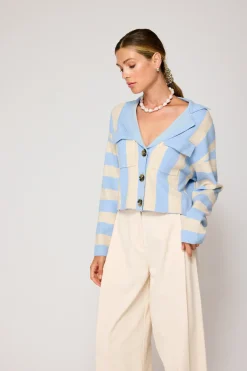 Line & Dot BRADLEY STRIPED CARDIGAN- Knits | Resort