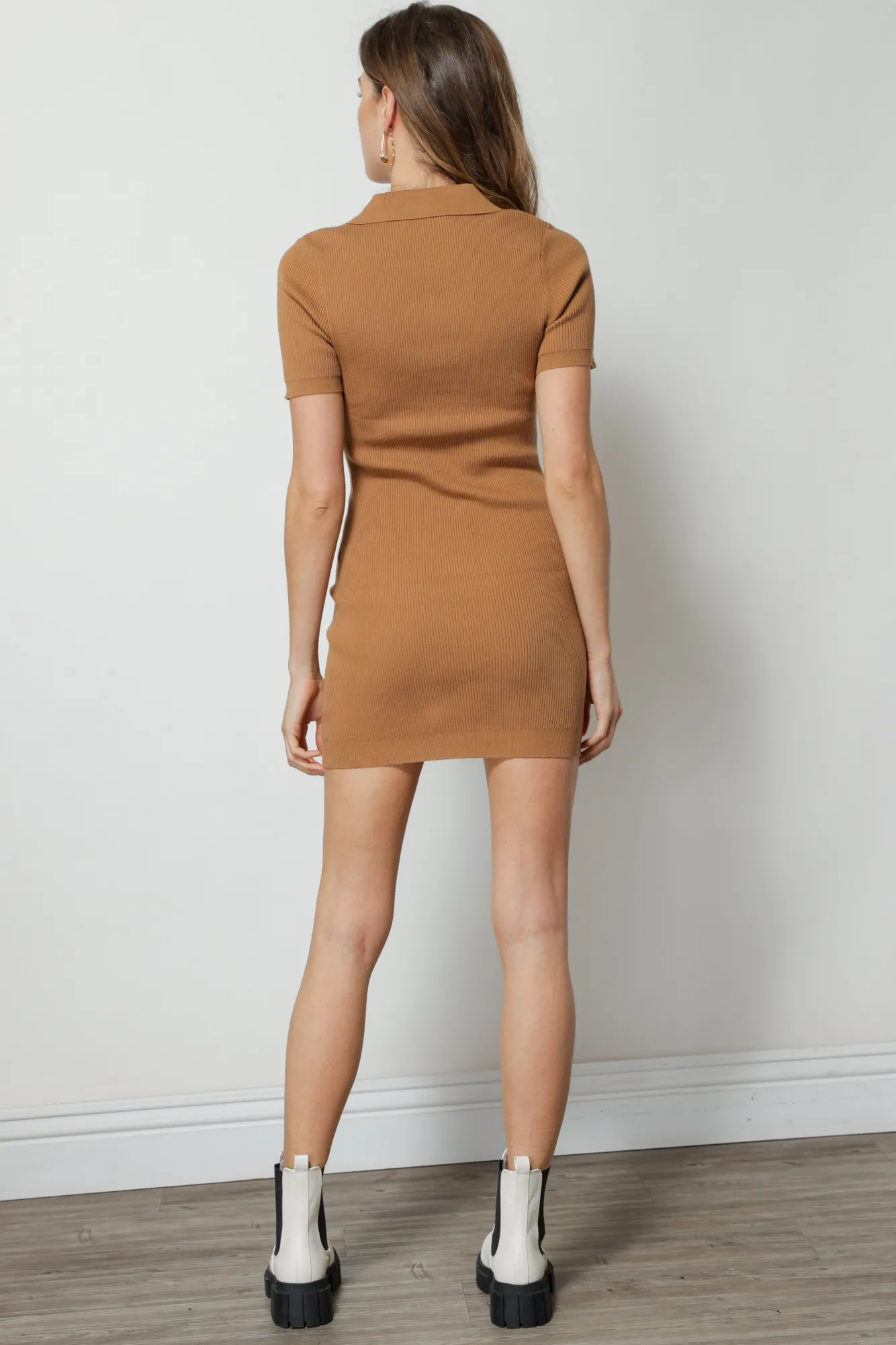 Line & Dot BRITTANY RIBBED MINI DRESS- Dresses