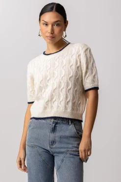 Line & Dot COLLEGIATE SWEATER TOP- Knits