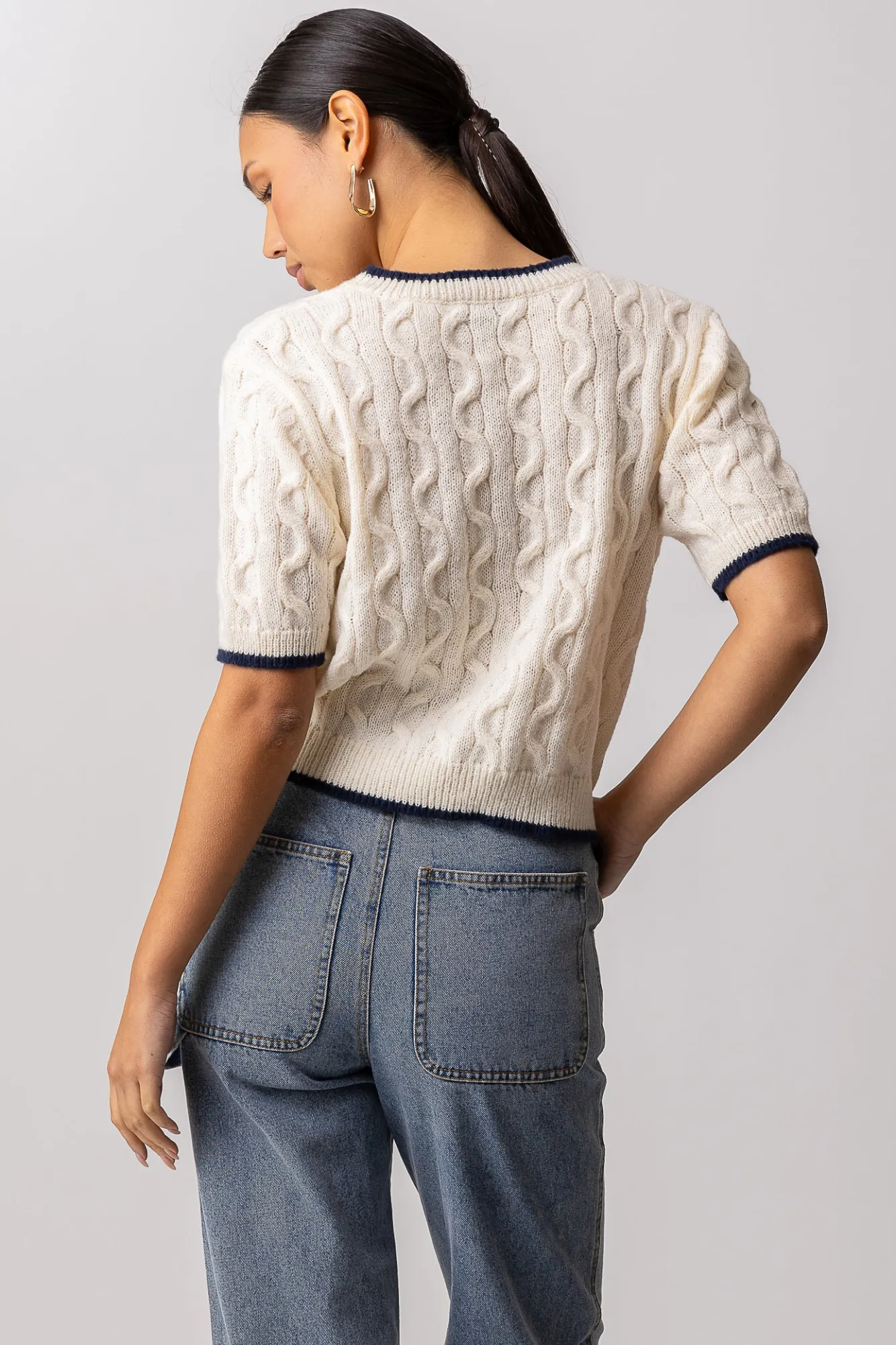 Line & Dot COLLEGIATE SWEATER TOP- Knits