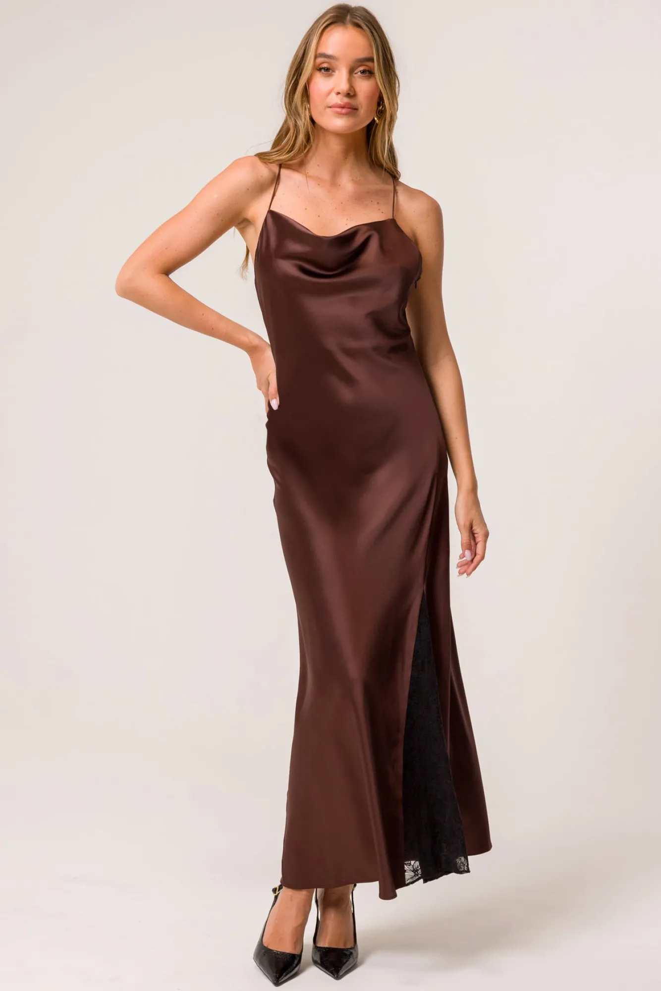 Line & Dot DALTON LACE INSERT DRESS- Dresses