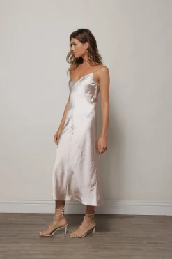 Line & Dot DOLLY SATIN DRESS- Dresses