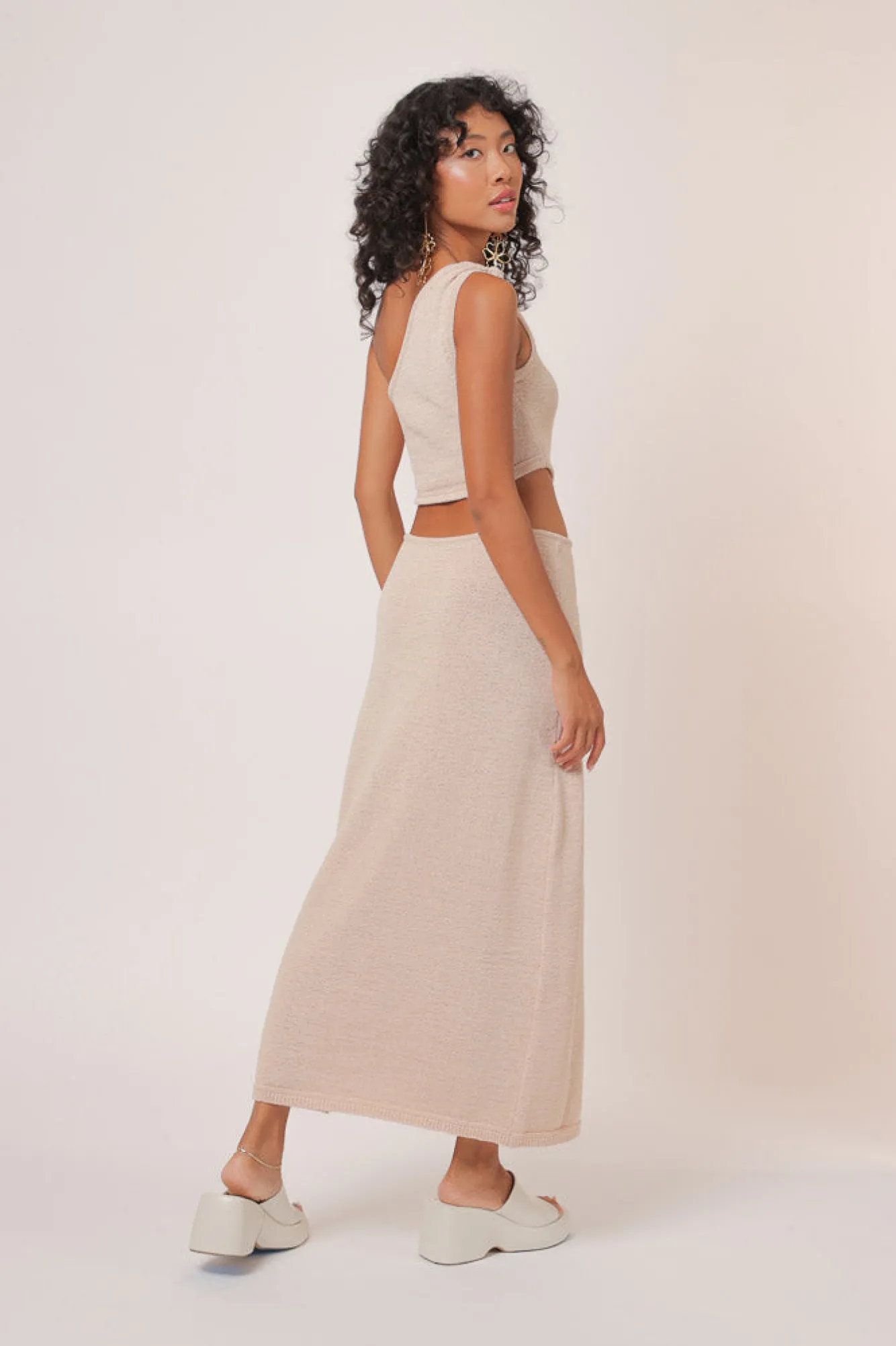 Line & Dot ELLE MIDI CUT OUT DRESS- Dresses