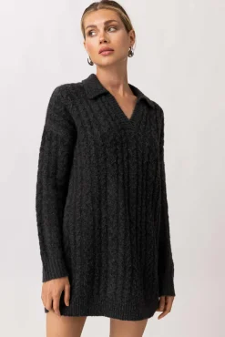 Line & Dot EZRA SWEATER DRESS- Dresses