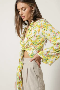 Line & Dot FRUITI TIE FRONT TOP- Tops