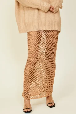 Line & Dot Glimmer Skirt- Bottoms