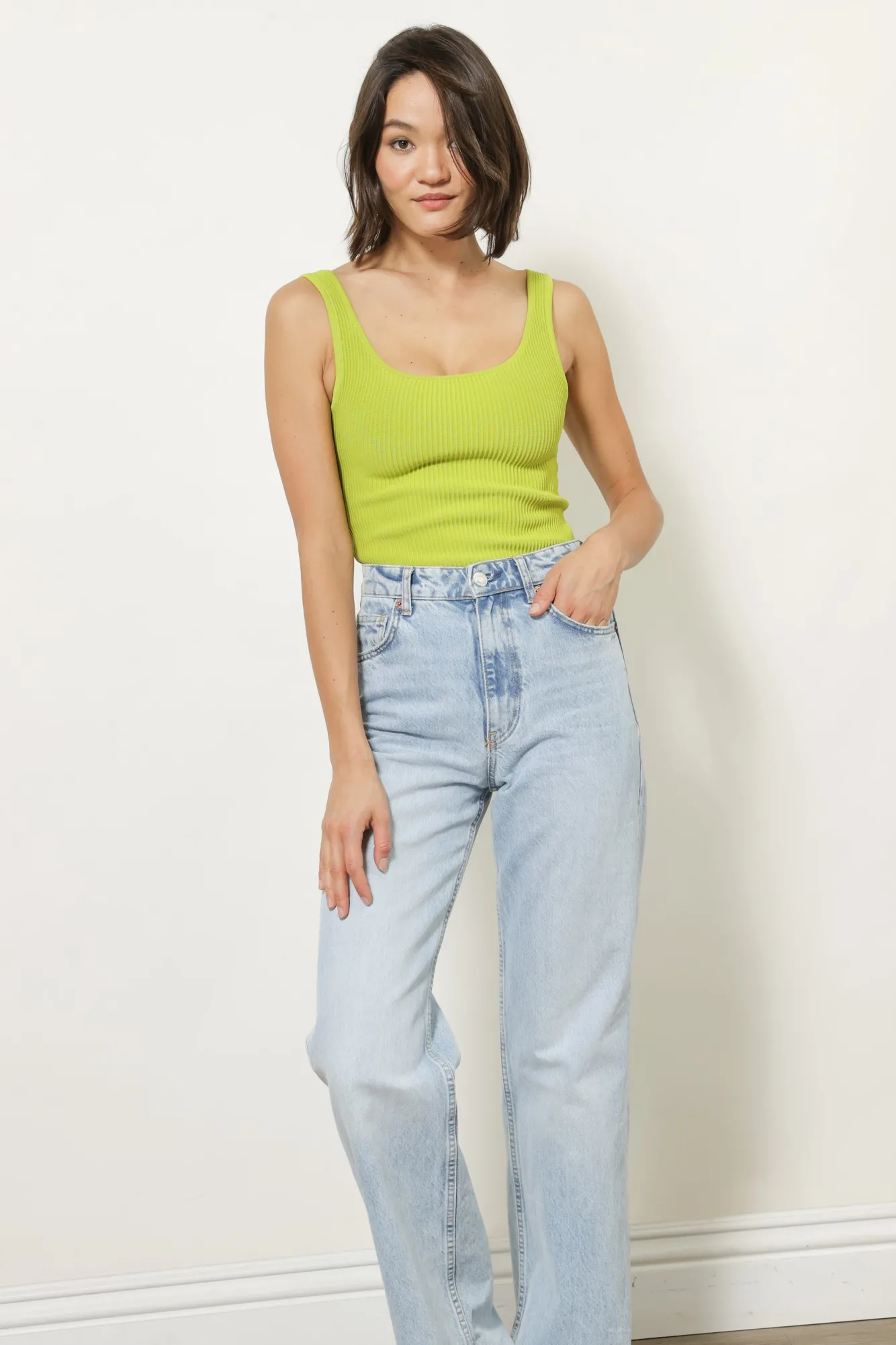 Line & Dot HAILEY RIBBED TANK- Tops