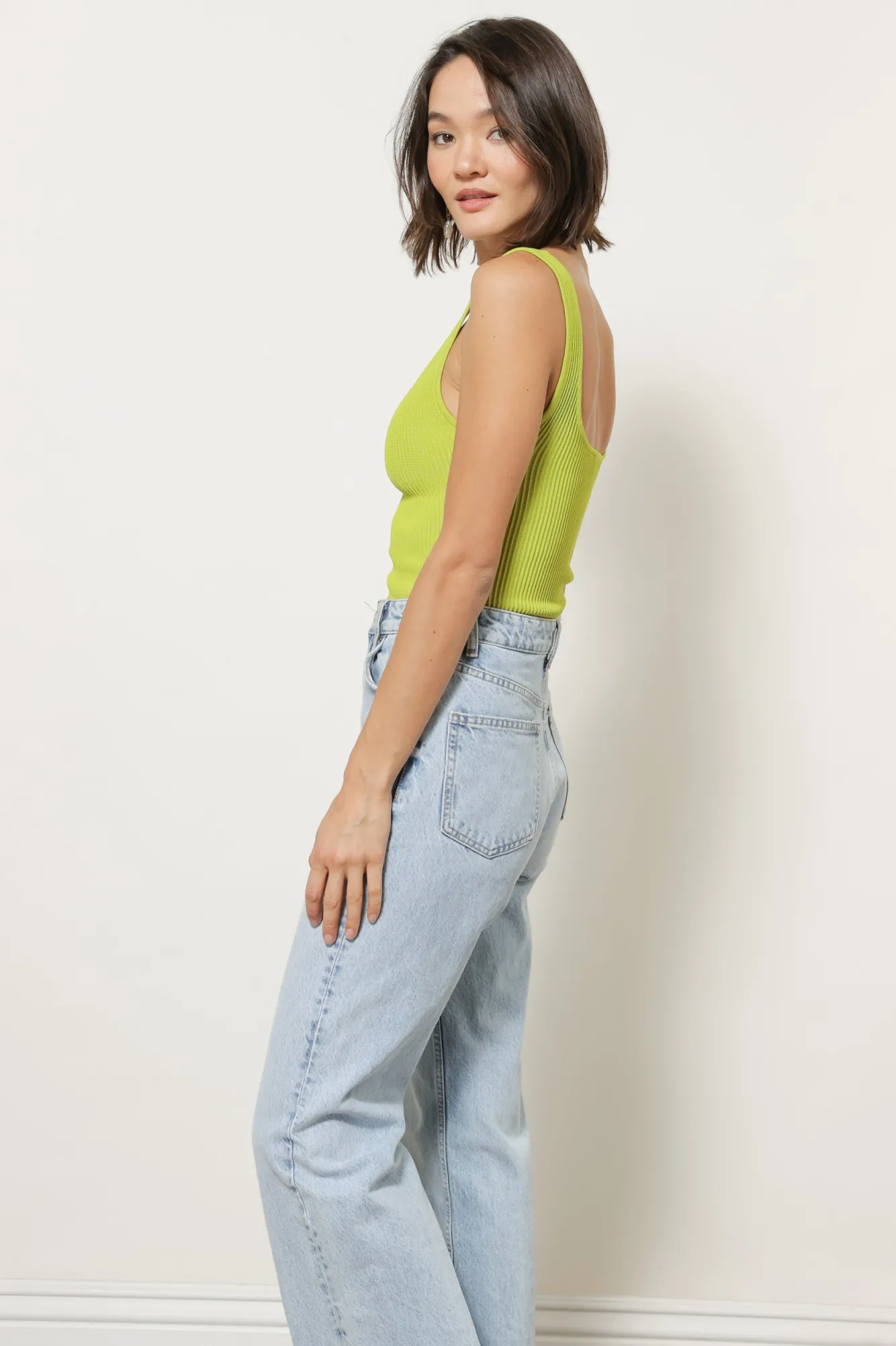 Line & Dot HAILEY RIBBED TANK- Tops