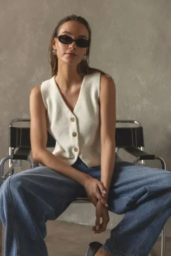 Line & Dot HYDE SWEATER VEST- Tops