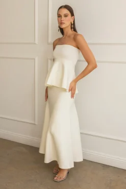 Line & Dot ISADORE KNIT SWEATER PEPLUM TOP- Tops | Resort