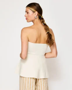 Line & Dot ISADORE KNIT SWEATER PEPLUM TOP- Tops | Resort