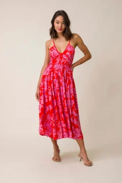 Line & Dot JENNIE MIDI DRESS- Dresses