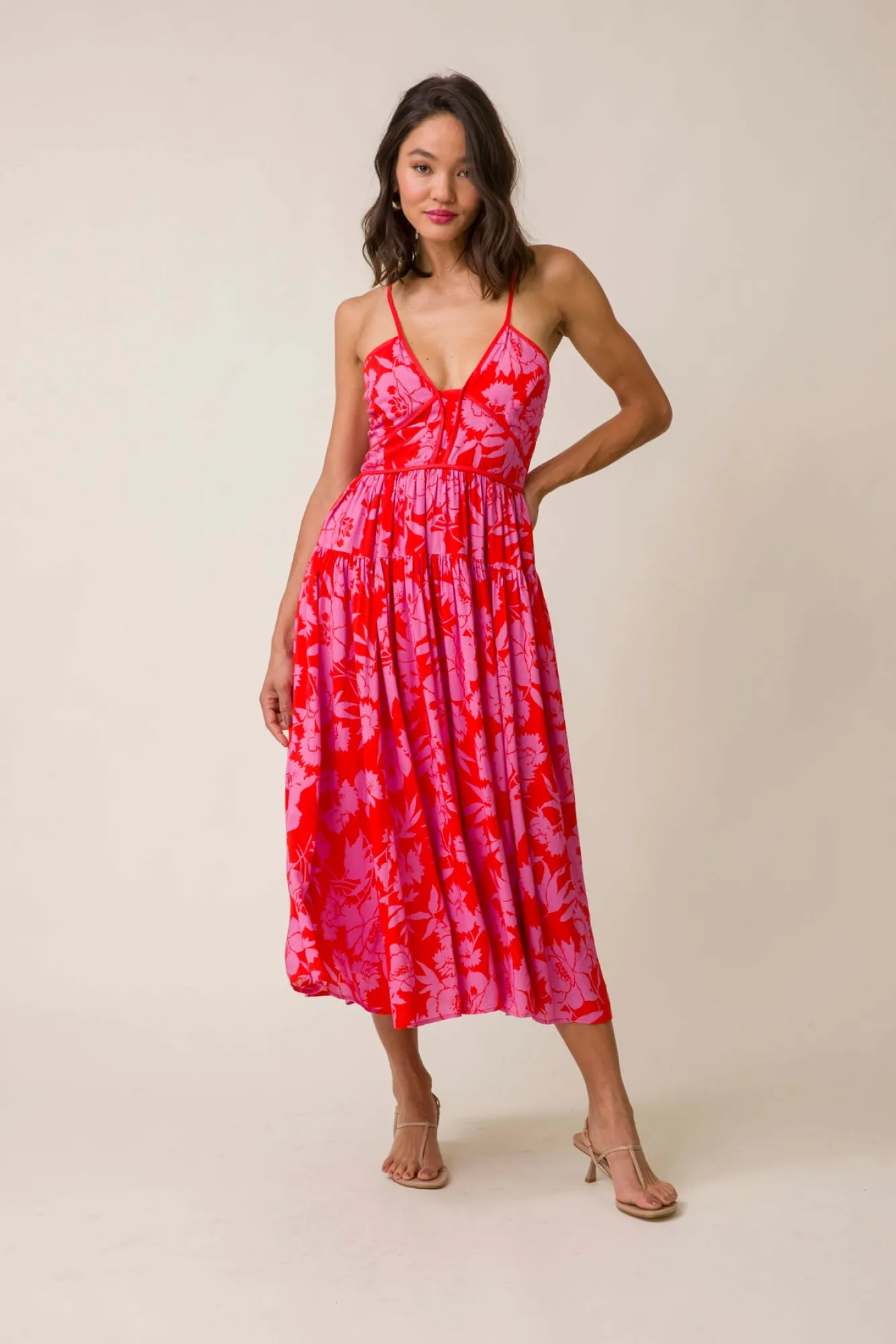 Line & Dot JENNIE MIDI DRESS- Dresses