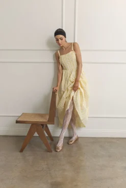 Line & Dot JUNIE CORSET MIDI DRESS- Dresses | Resort