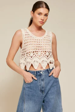 Line & Dot KATO CROCHET TOP- Tops