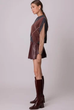 Line & Dot KEIKO PLEATED SKIRT- Bottoms