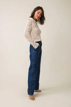 Line & Dot KLARA NET SWEATER- Tops