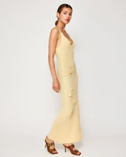 Line & Dot LARA ROSETTE DETAILED SWEATER DRESS- Dresses | Resort