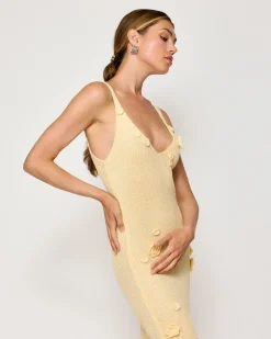 Line & Dot LARA ROSETTE DETAILED SWEATER DRESS- Dresses | Resort