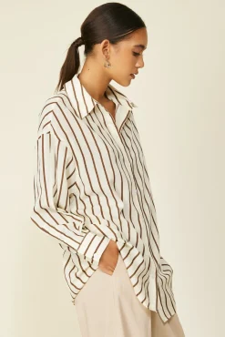 Line & Dot MACARIO BUTTON DOWN- Tops