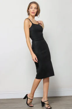 Line & Dot MEGAN TIE DETAIL SWEATER DRESS- Dresses