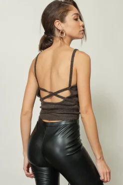 Line & Dot MEGAN WRAP SWEATER TOP- Tops