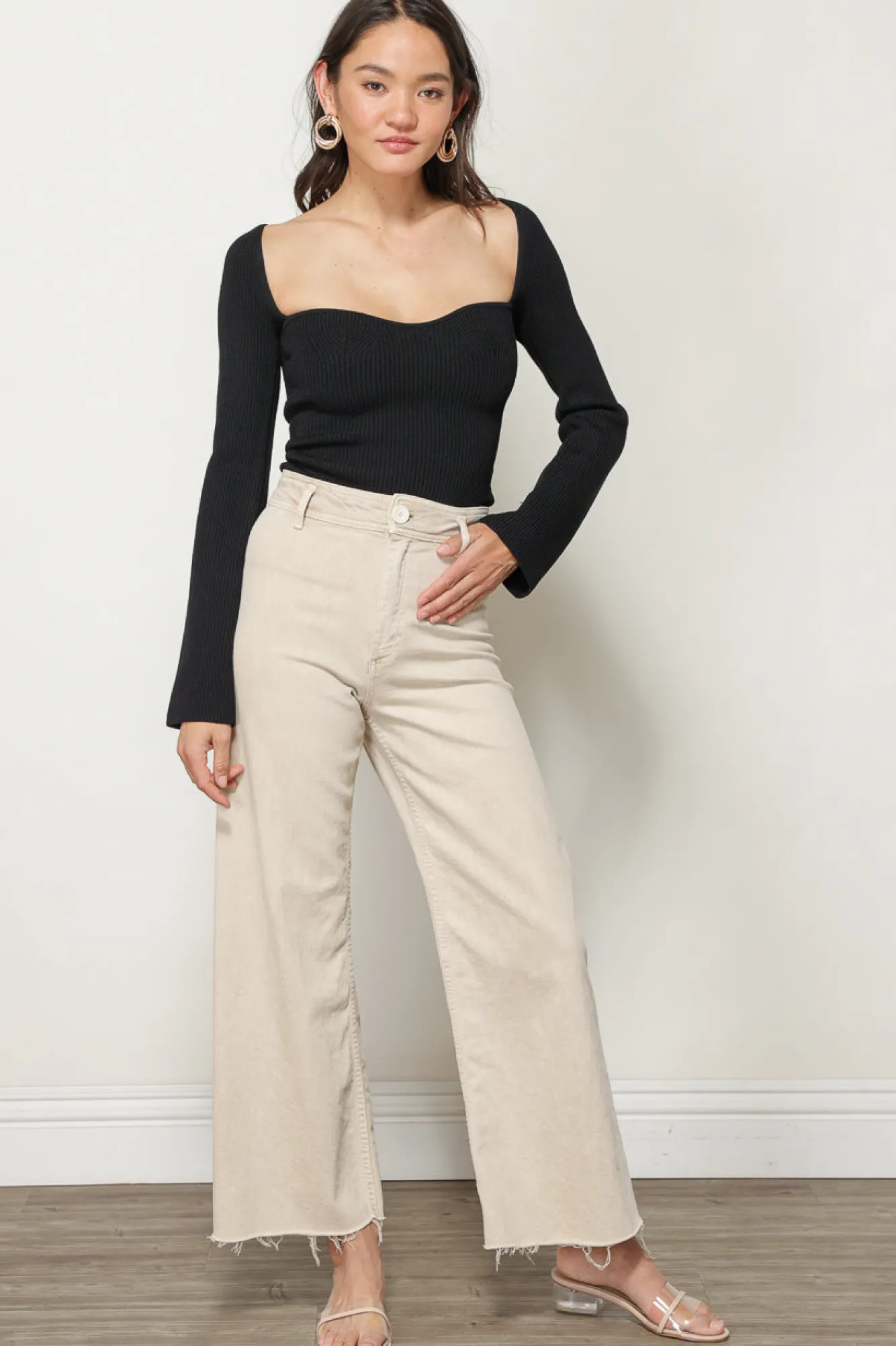 Line & Dot MELISSA SWEATER LONG SLEEVE- Tops