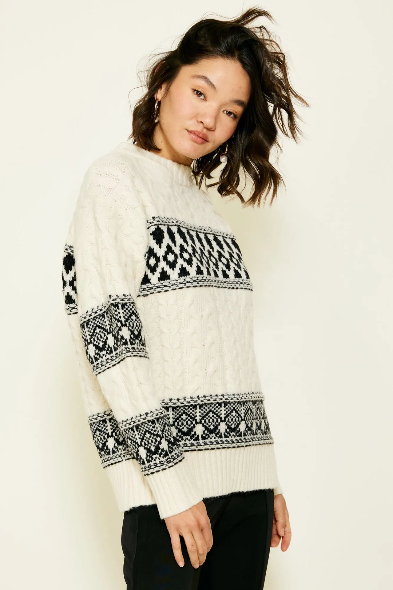 Line & Dot MONTANA FAIRE ISLE SWEATER- Knits