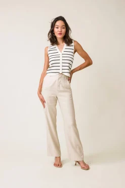 Line & Dot RAE STRIPE SWEATER VEST- Tops