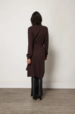 Line & Dot RIBBED CARDIGAN- Outerwear