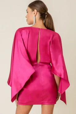 Line & Dot ROSIE CAPE MINI DRESS- Dresses