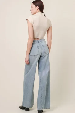 Line & Dot RUMI SHORT SLEEVE SWEATER- Tops