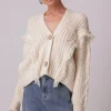 Line & Dot SADE FRINGE CARDIGAN- Knits