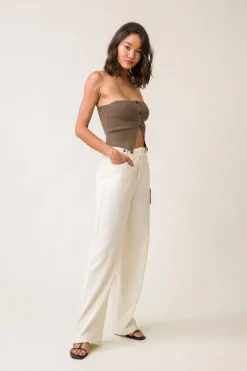 Line & Dot SONJA RIB KNIT SWEATER- Tops