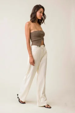 Line & Dot SONJA RIB KNIT SWEATER- Tops