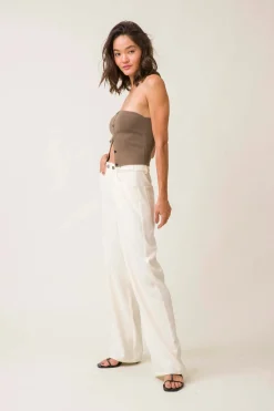 Line & Dot SONJA RIB KNIT SWEATER- Tops