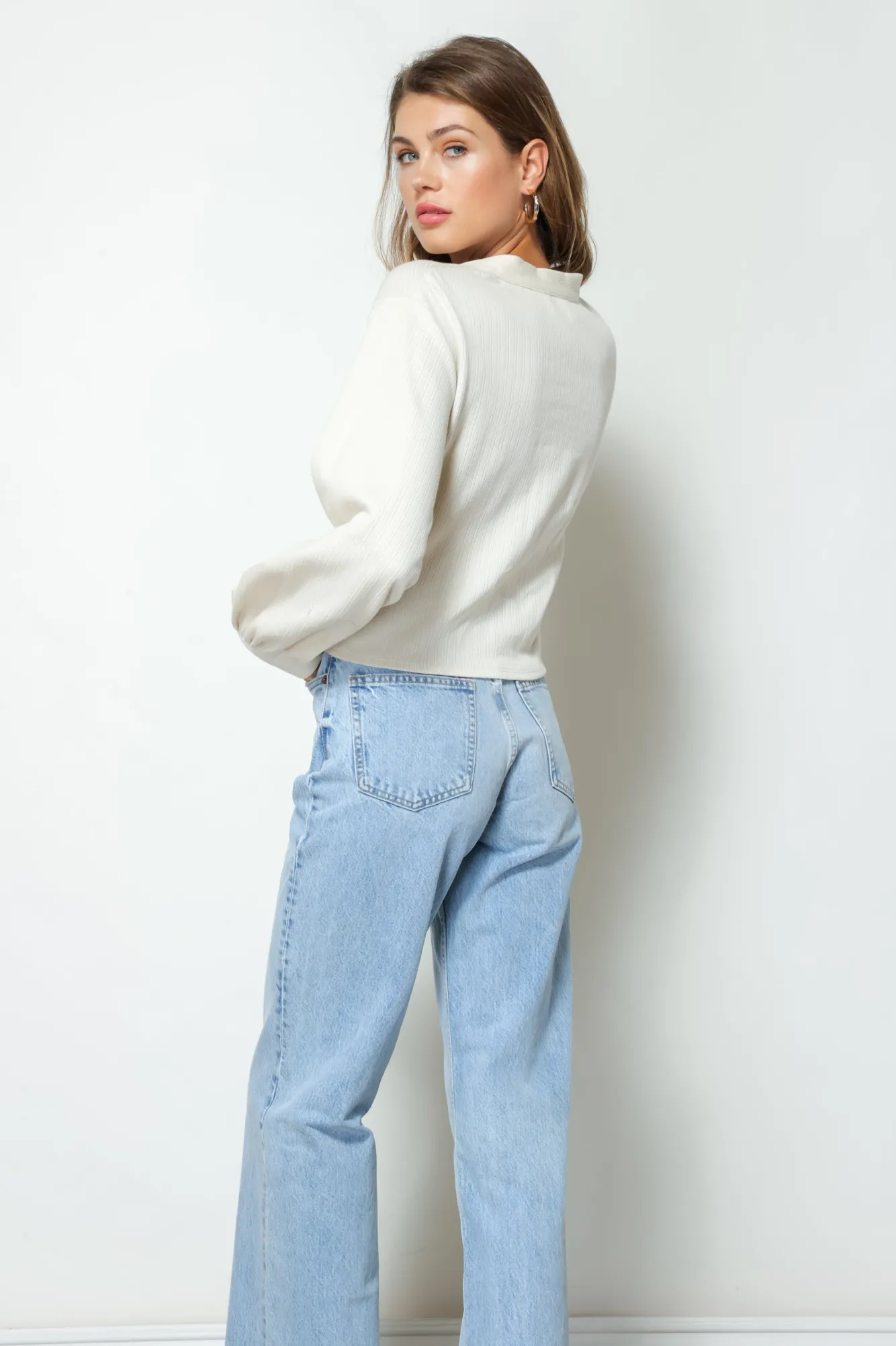 Line & Dot STELLA RIBBED TOP- Tops