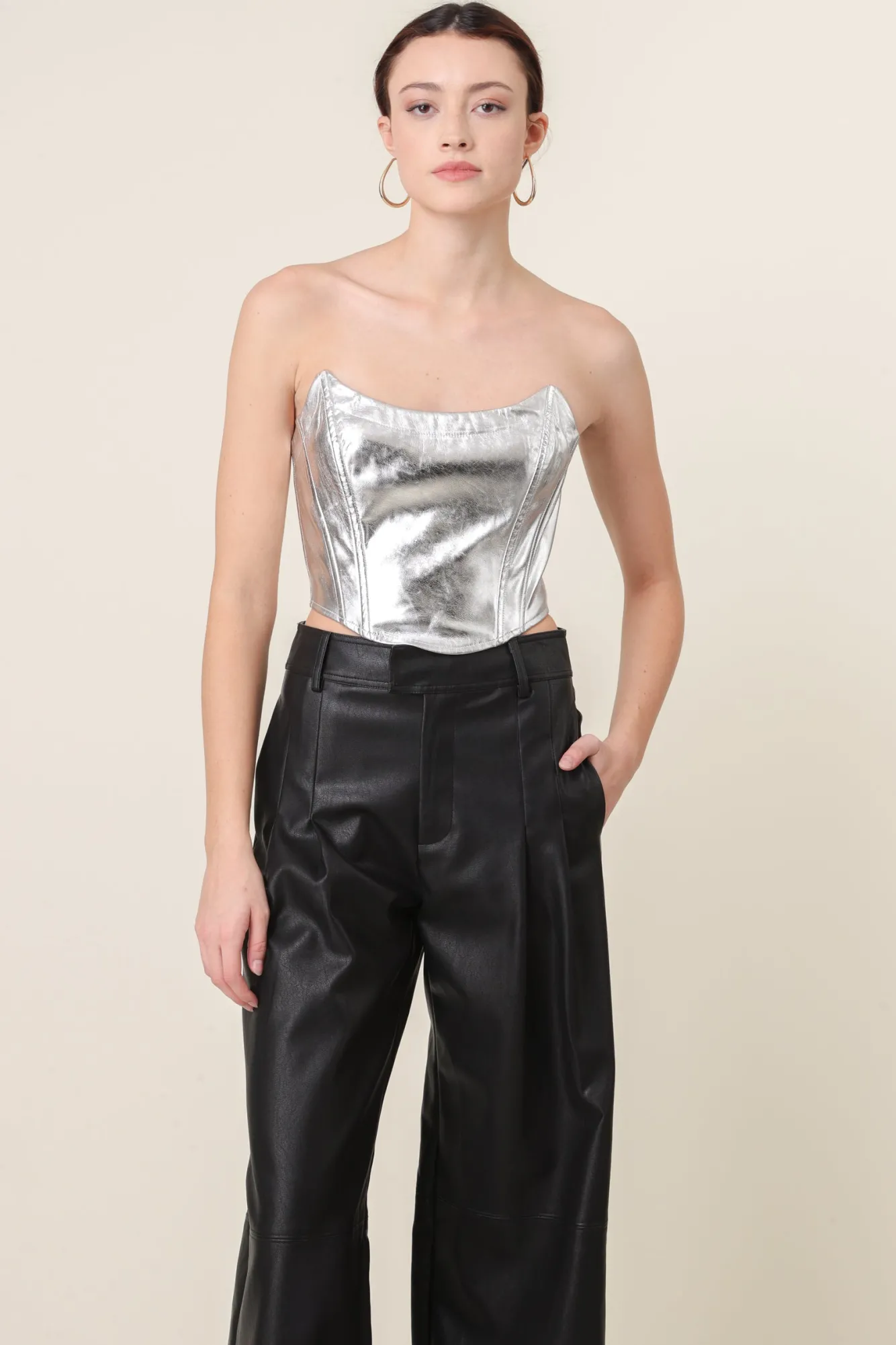 Line & Dot TINSLEY STRAPLESS TOP- Tops