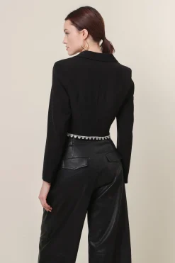 Line & Dot VAUGHN CROPPED BLAZER- Outerwear